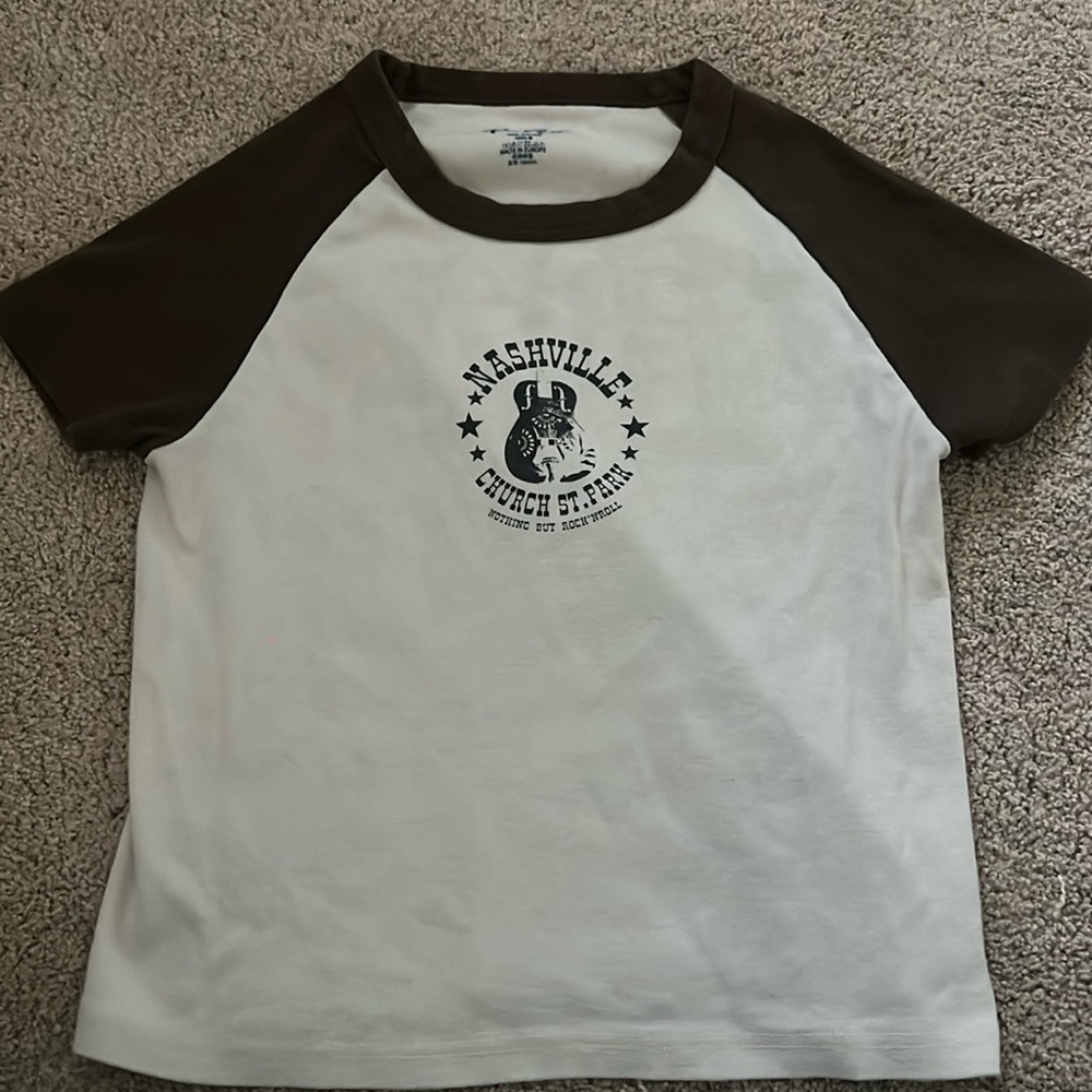 Brandy Mini Top - Nashville. Cream with Brown arms